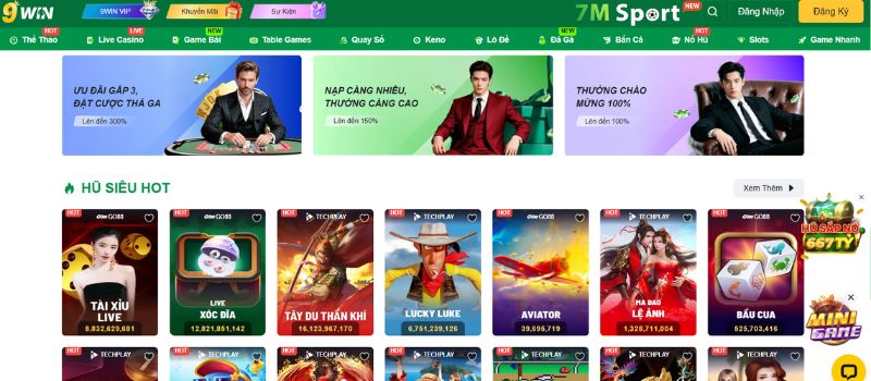 Tổng hợp chương trình khuyến mãi tại 9WIN